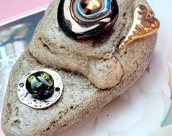 Bejeweled Lake Lake Griffin Stone: Dekorativer Strandstein, Hausakzent