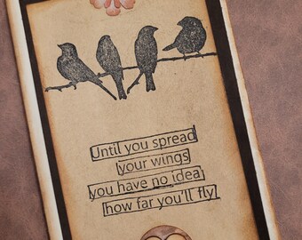 Handmade Envelope Journal, Bird & Nature Small Soft Notebook Journal
