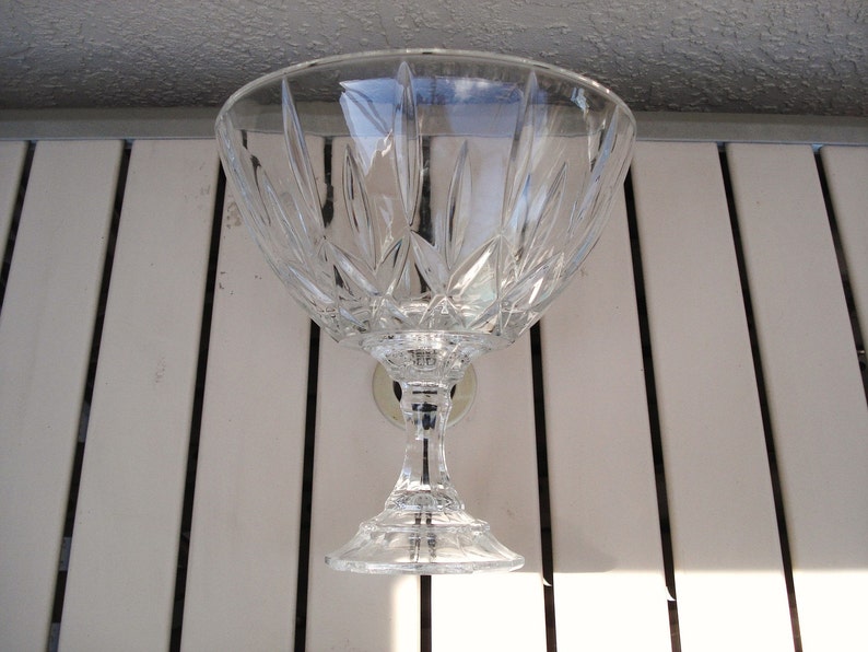 Lead Crystal Over Sized Large Compote Pedestal Bowl Etsy