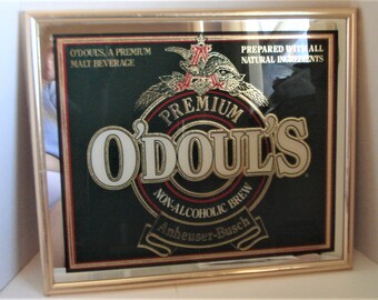 O'DOUL'S Anheuser-Busch Mirror Beer Sign Plaque from 1992.