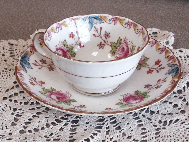 Vintage TUSCAN Fine English Bone China Cup and Saucer. Etsy