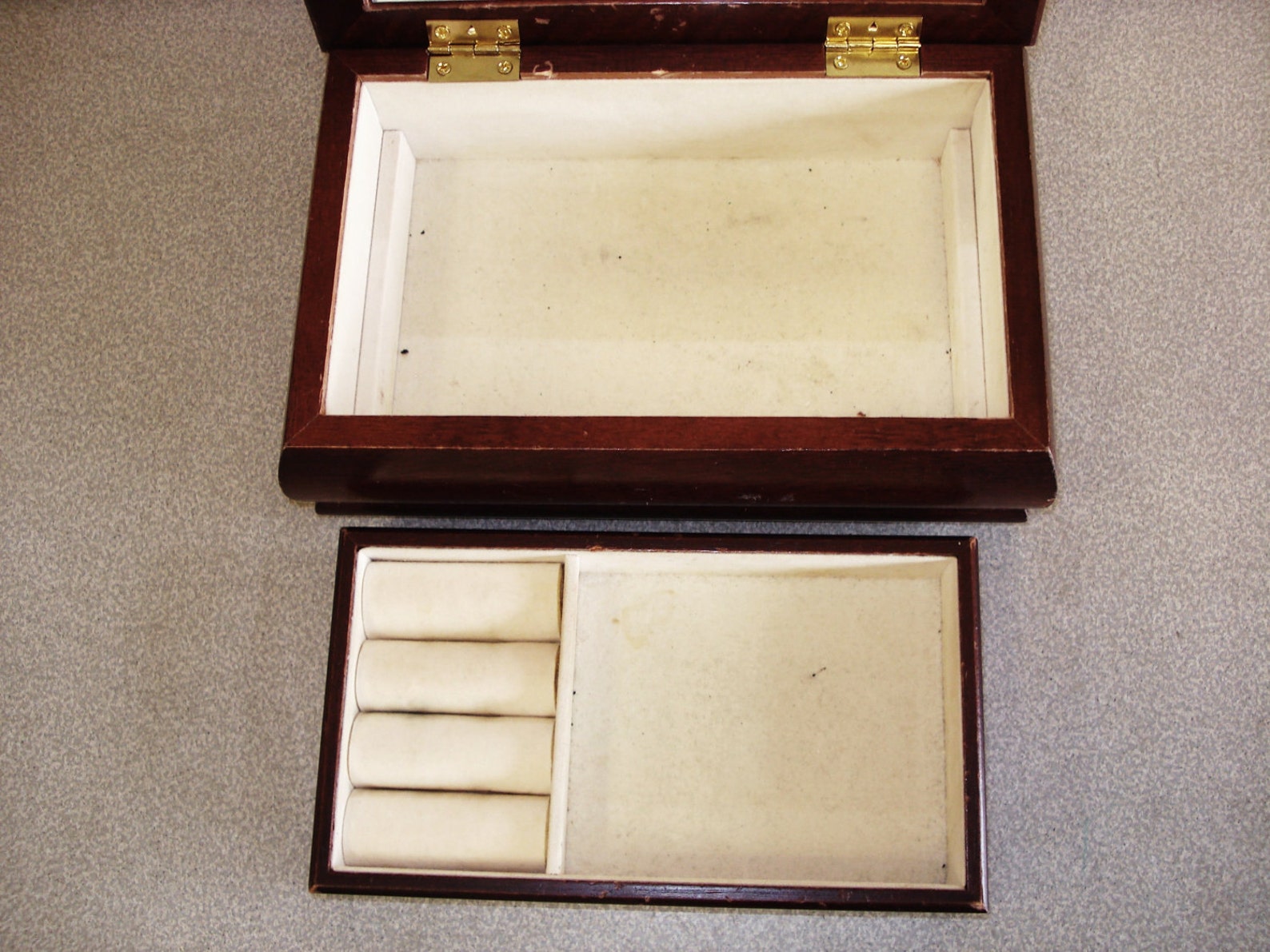 Vintage Wood Wooden Jewelry Box Dresser Top. Etsy