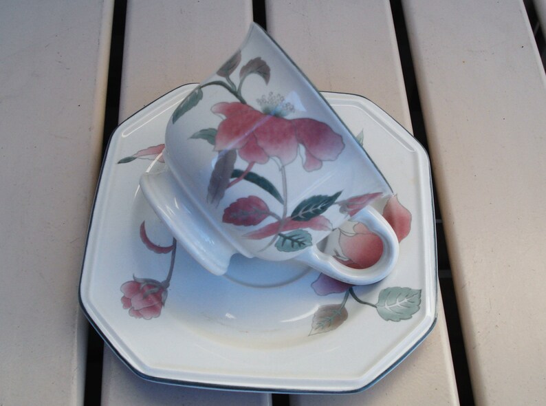 MIKASA Continental SILK FLOWERS Pattern F 3003 Cup And ...