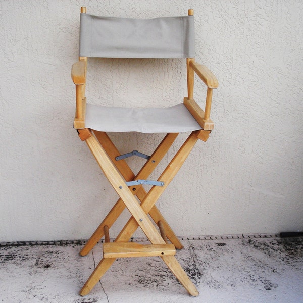 Solid Wood Folding High Directors Chair