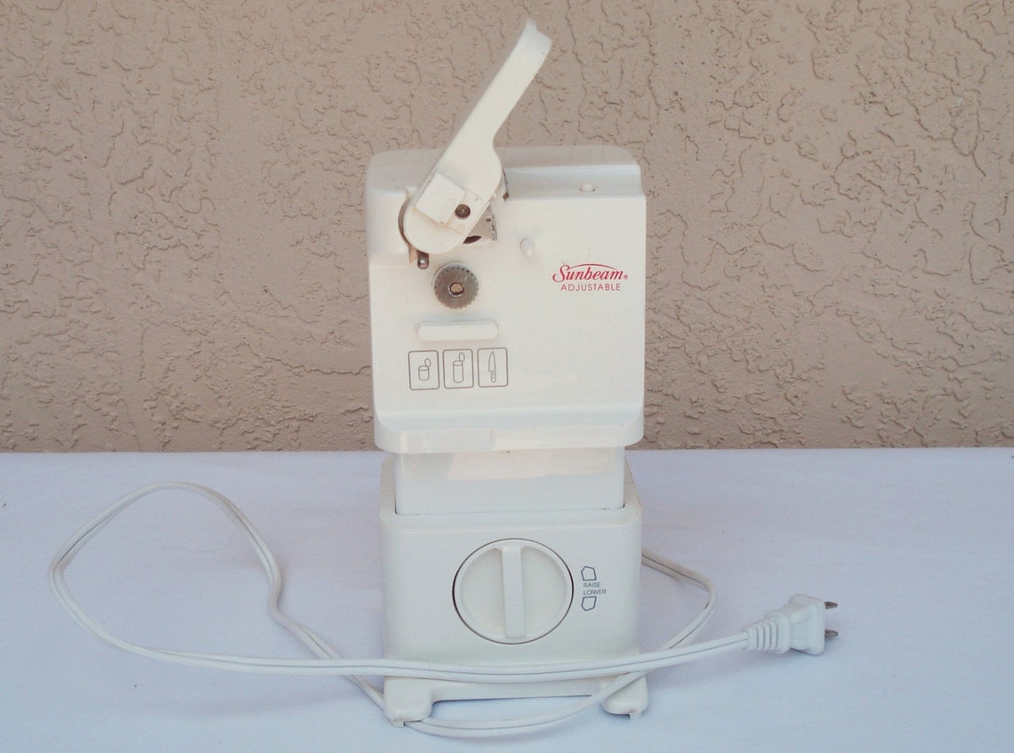 SUNBEAM Adjustable Electric Can Opener With Knife And Scissors Etsy
