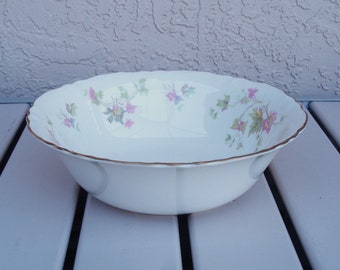 Vintage Homer Laughlin EGGSHELL Vegetable Side Dish Serving Bowl Design Maple Leaf D52N8.