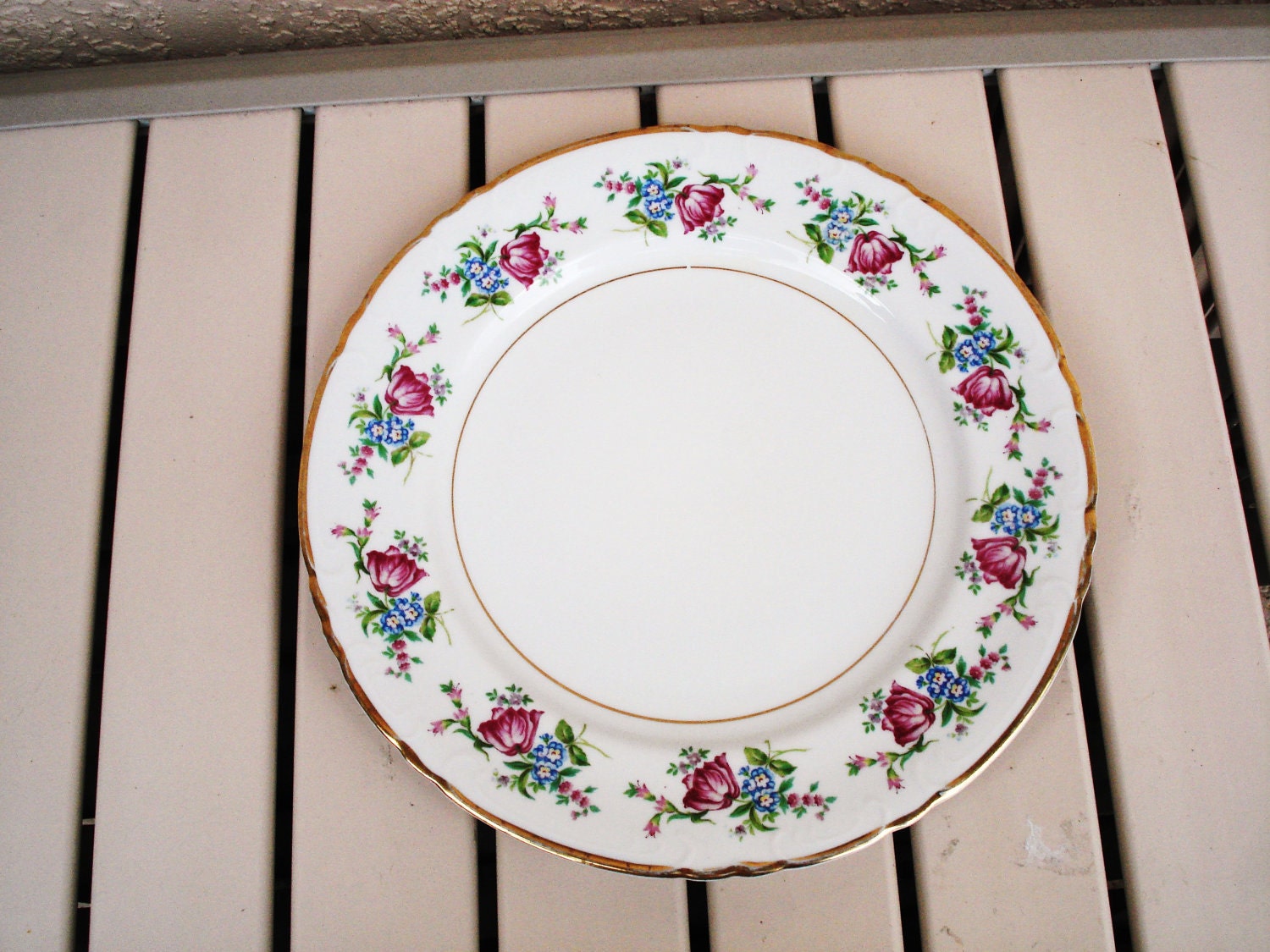 KYOTO Fine China MARGUERITE Pattern 11 3/4 Serving Platter Japan. Etsy