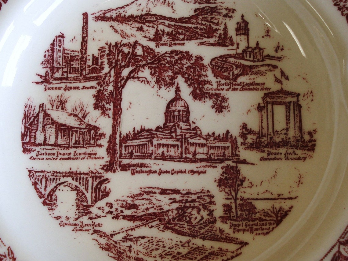Vernon Kilns Pottery Washington DC Capitol Ashtray. Etsy
