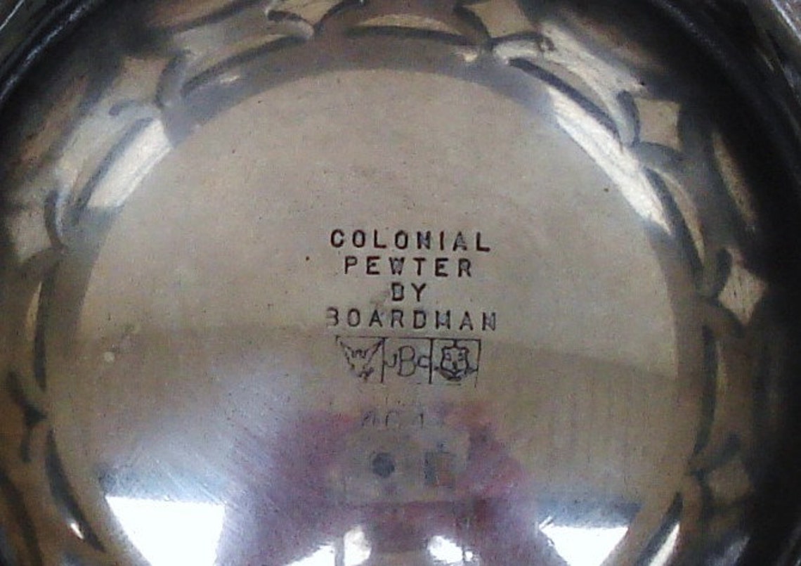 Vintage Antique BOARDMAN COLONIAL Pewter Footed Bowl. Etsy