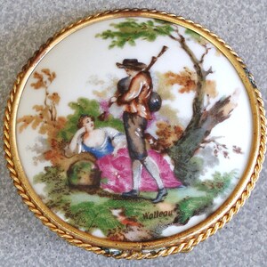 Vintage Antique Painter Signed Hand Painted Limoges Porcelain Plaque image 3