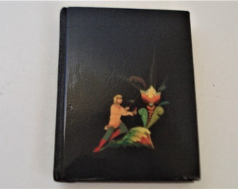 Vintage Russian Fedoskino Hand Painted Lacquered Phone Address Book.