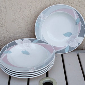 Mikasa INTAGLIO La FLEUR Pattern CAC91 Soup Cereal Pasta Bowls Japan.