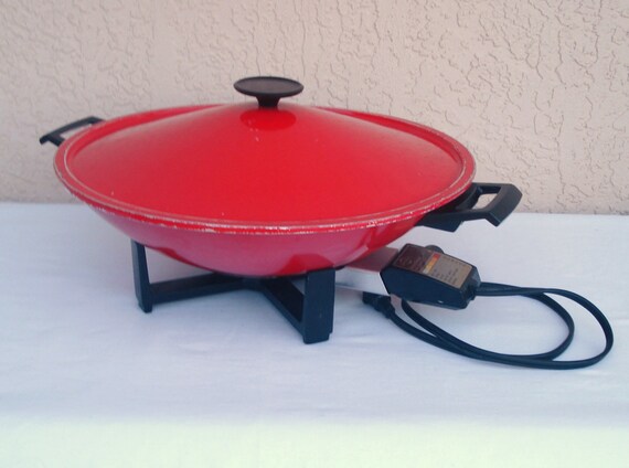 Vintage WEST BEND Electric Wok Lid Replacing Parts. 