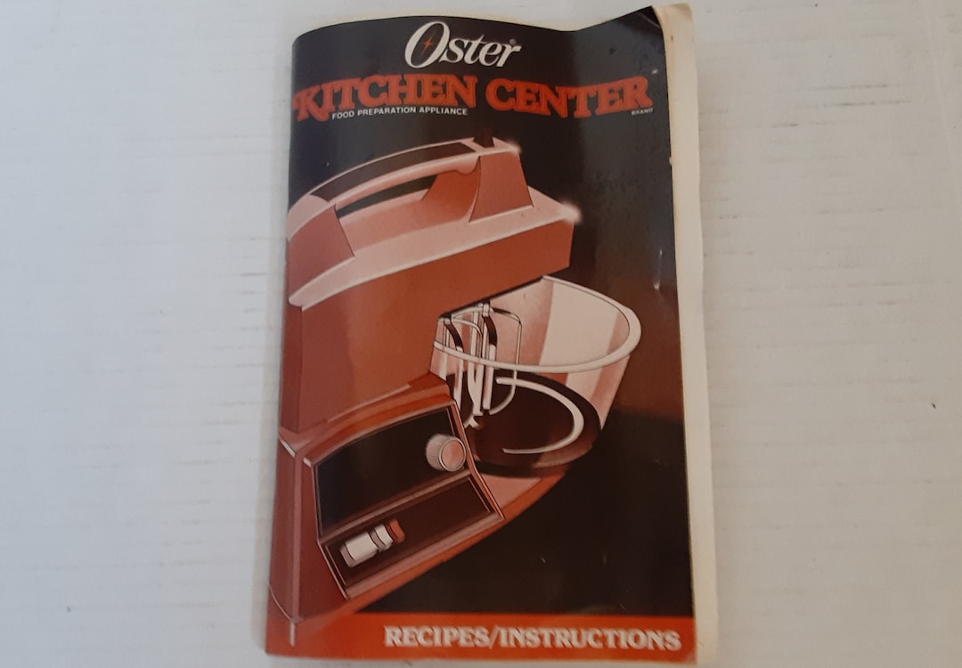 Vintage OSTER Kitchen Center Manual Recipes Instructions. Etsy