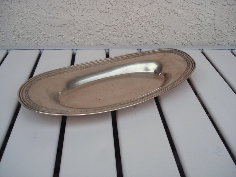 Vintage Nickel Silver Silver Plated Silver Platter Plate Etsy UK