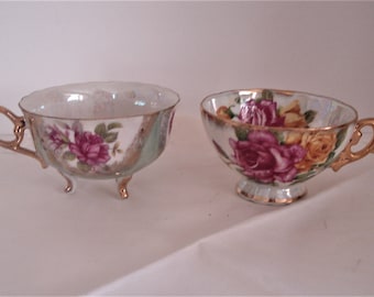 Vintage Iridescent Bone China Japan Tea Cup.