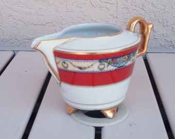 Antique THOMAS SEVRES  Bavaria Hand Painted Creamer.