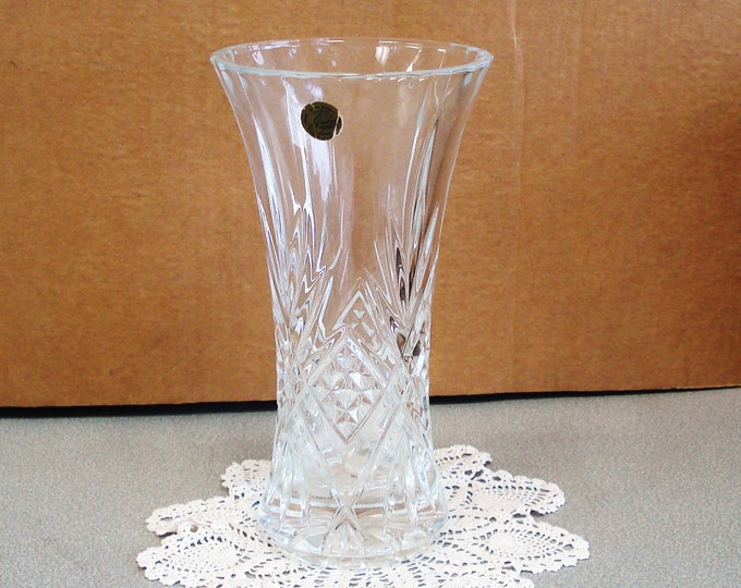 Vintage Art Glass 24 Lead Crystal Vase by CRYSTAL D' Etsy