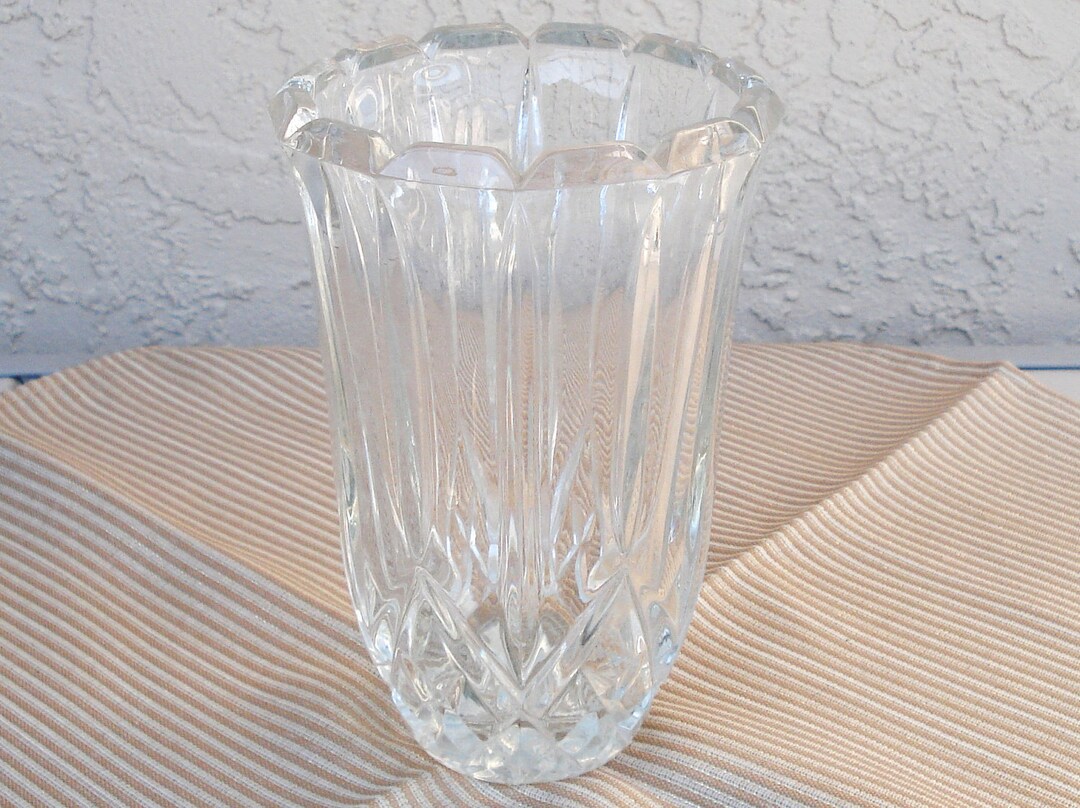 Art Glass 24 Lead Crystal Vase. Etsy