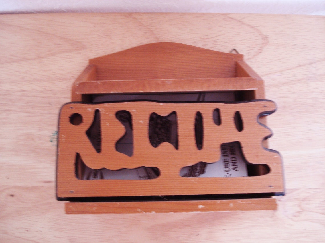 Vintage Wood Wall Mount Recipes Box. Etsy