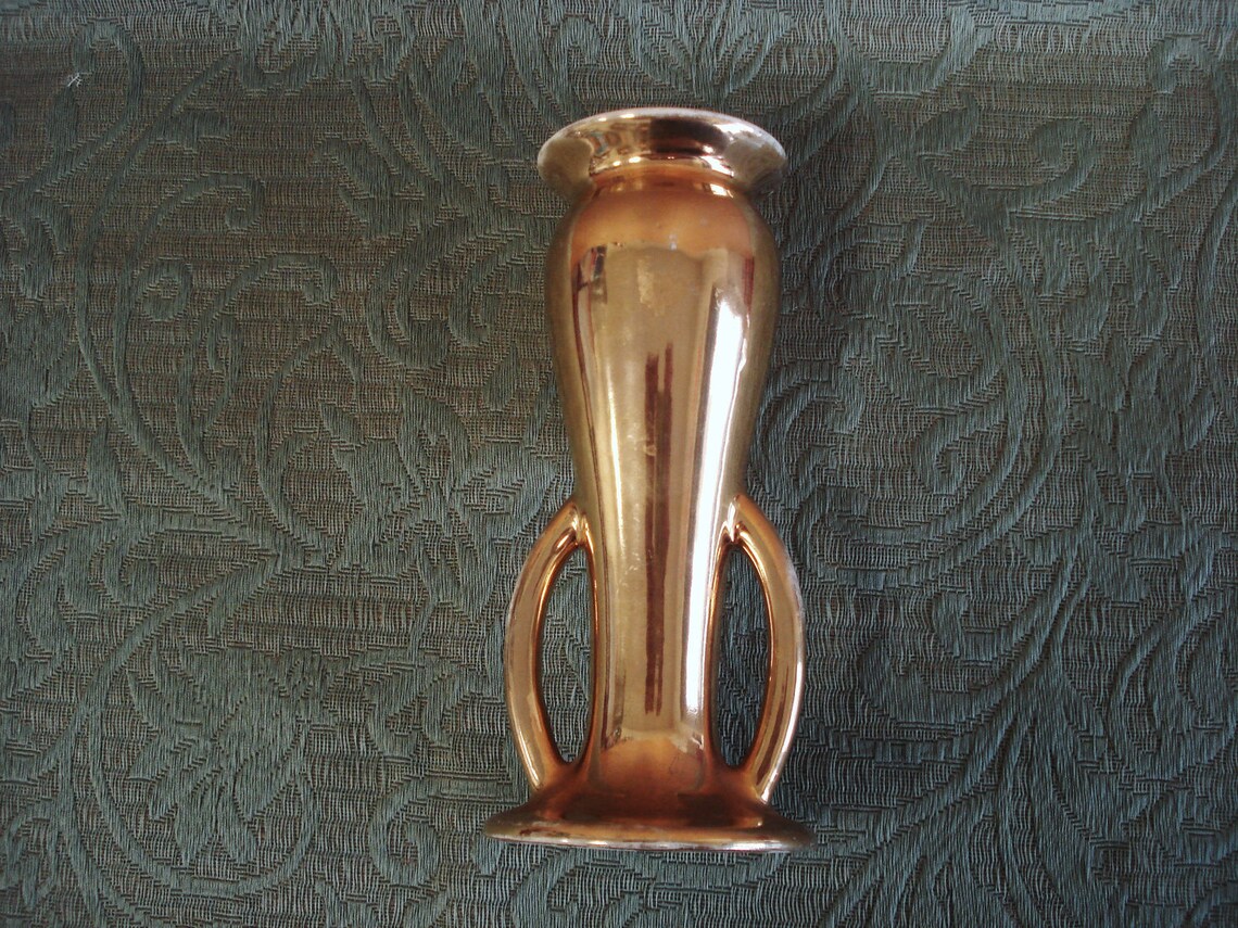 Vintage 22K Gold Plated Vase. Etsy UK