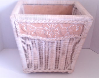 Wicker Planter Holder Umbrella Waste Bucket.