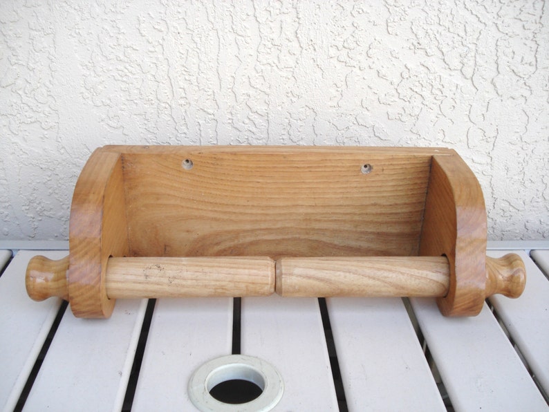 Hand Made Unique Design Wooden Wall Mount Paper Towel Holder. Etsy