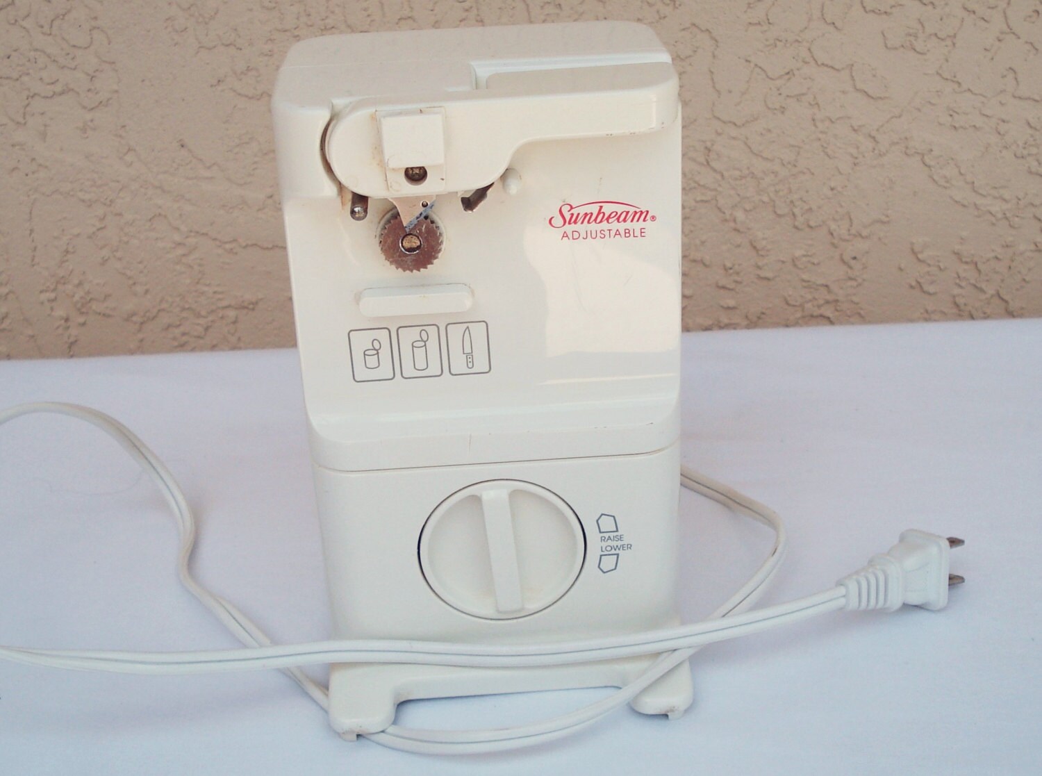 SUNBEAM Adjustable Electric Can Opener With Knife And Scissors Etsy