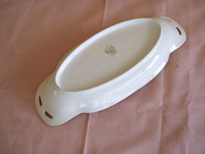 Vintage R And S Germany Porcelain Hand Painted Serving Dish. image 4