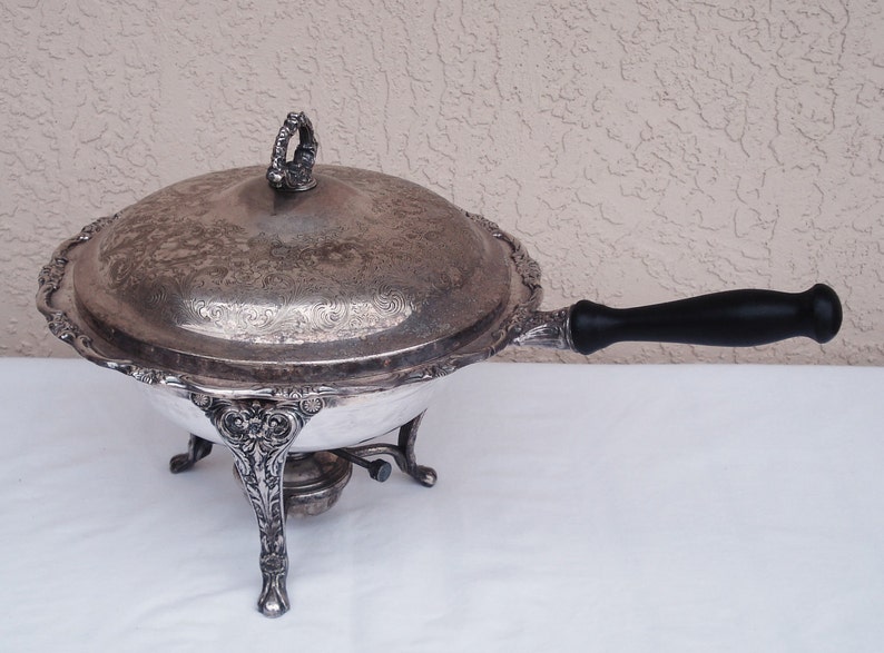 Vintage Silver Plated Chafing Dish Bowl Buffet Food Warmer. Etsy