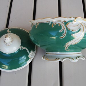 Vintage KPM FRIEDEROKG Germany Hand Painted Porcelain Lidded Bowl. image 5