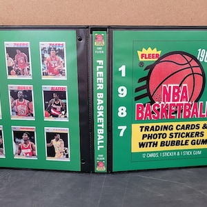 1987 Fleer Basketball Cards Custom Made Binder Inserts 3 Sizes FREE SHIPPING