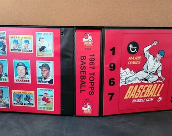 1967 Topps Baseball Cards Custom Made Binder Inserts 3 Sizes FREE SHIPPING