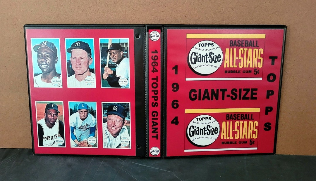 1964 Topps Giant Baseball Cards Custom Made Binder Inserts 3 Etsy