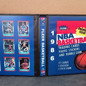 1986 Fleer Basketball Cards Custom Made 1 Inch Album Binder FREE SHIPPING