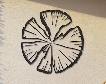 木の年輪メタルウォールアート - モダンで素朴なホームデコレーション