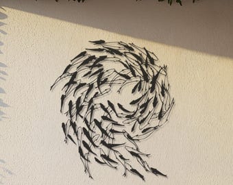 Minimalist Metal Fish Wall Art – Modern Ocean Sculpture