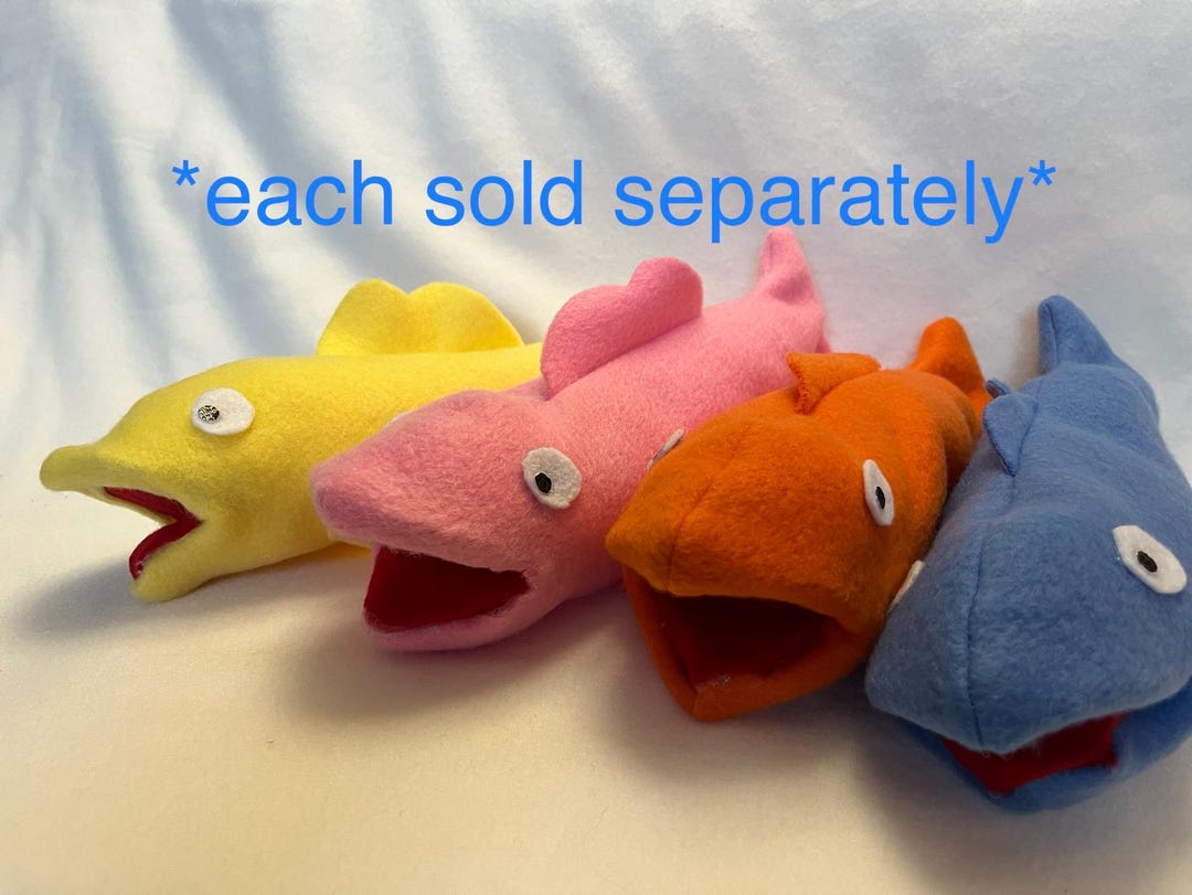 Handmade Fleece Fish Hand Puppet - Etsy