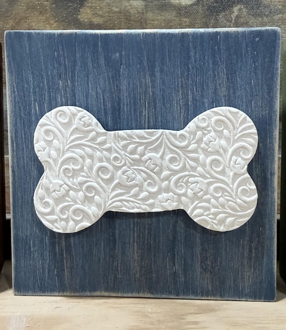 Rustic Dog Bone Sign | Farmhouse Pet Decor | Tiered Tray | Mantel Accent