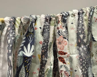 Farmhouse Rabbit Garland | Woodland Bunny Fabric Bunting | Cozy Country Cottage Wall Decor