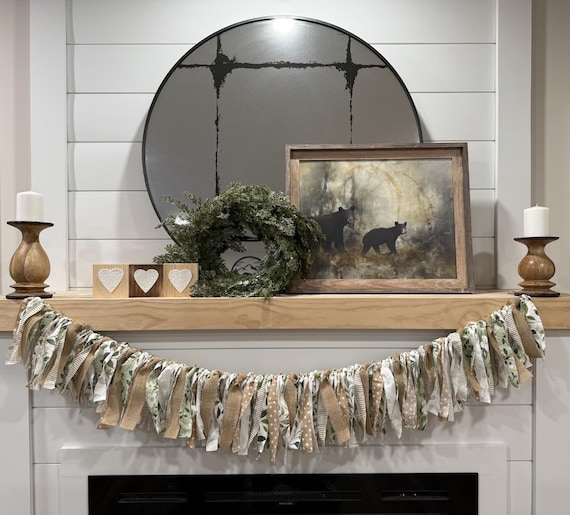 Neutral Fabric Garland | Rustic Wedding | Farmhouse Mantel | Baby Shower | Farmers Market
