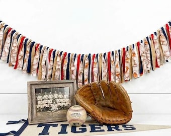 Vintage Baseball Garland Wall Decor | Sports First Birthday Banner | Boy Room | Nursery Bunting
