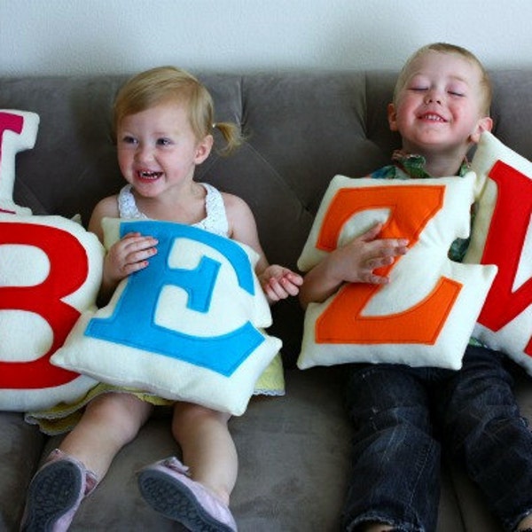 Personalized Children Custom Letter Pillow Eco Friendly