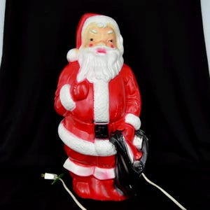 Vintage 1968 Santa Claus Holiday Blowmold by Empire Plastic Corp