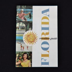 Guide de vacances en Floride, vintage 1958, avec cartes et photos couleur