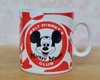 Mug Mickey Mouse Club Walt Disney vintage en céramique fabriquée au Japon