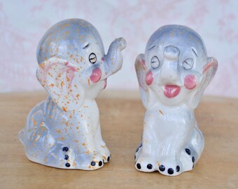 Vintage Ceramic Pig Salt and Pepper Shakers Made in Japan - Etsy