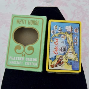 Cartes à jouer vintage Cape Cod fabriquées à Hong Kong par la marque White Horse
