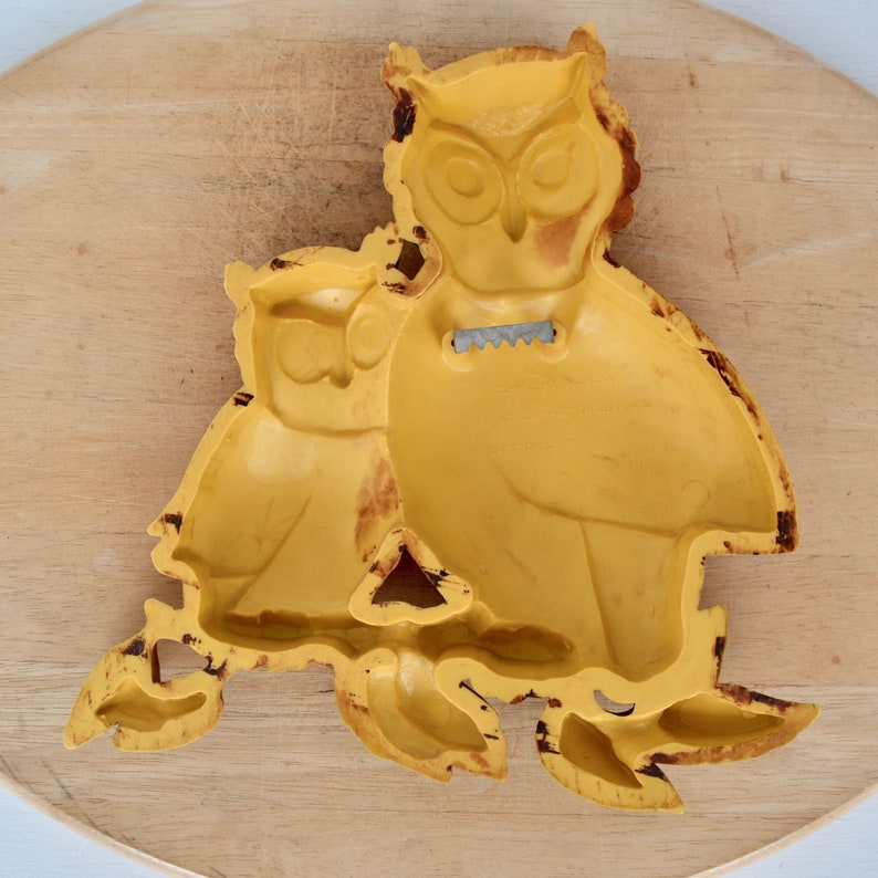 Vintage 1976 Plastic Owl Wall Hanging With Parent and Baby Owl Etsy