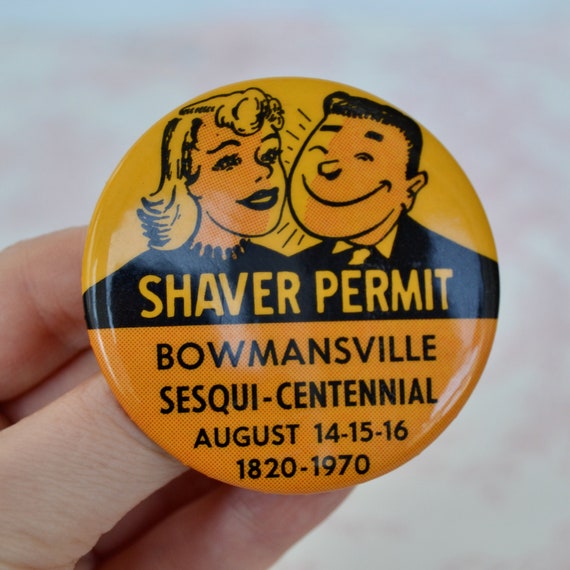 Vintage 1970 Shaver Permit Button Pin for the Ses… - image 6